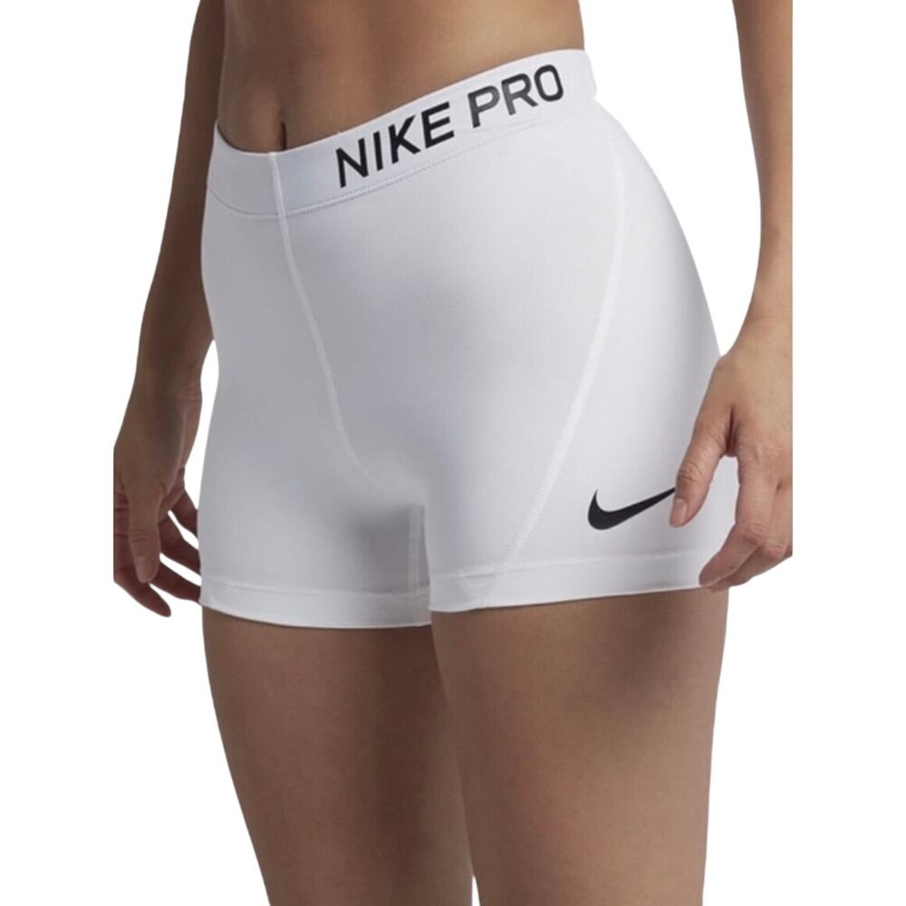 Nike Women’s Pro Dri-FIT Compression Bike Shorts White Black NWT XL